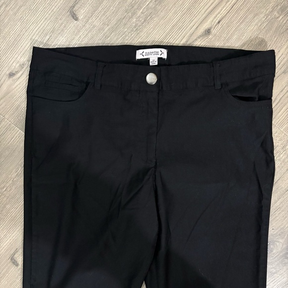 Nanette Lepore Womens Trouser Pants Tapered Leg Stretch Flat Front Black Size 12 - Picture 7 of 13
